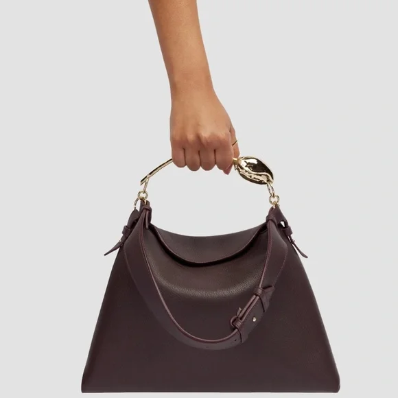 ERDEM 'Large Bloom' Bag in Malbec Grain Leather - MSRP $2995 - NWT - SAVE $1000 - Picture 1 of 10